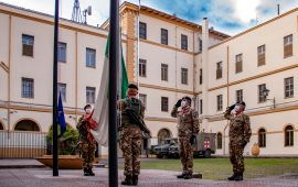 159° anniversario E.I. - Alzabandiera caserma ''La Marmora''