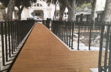 Piazza Matteotti - simulazione grafica del percorso pedonale