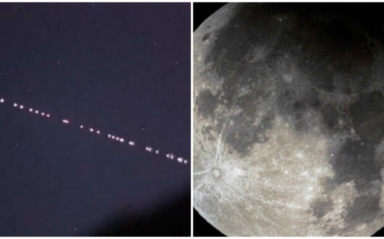 Stasera doppio spettacolo nel cielo di Cagliari: eclissi di Luna e treno di 60 satelliti