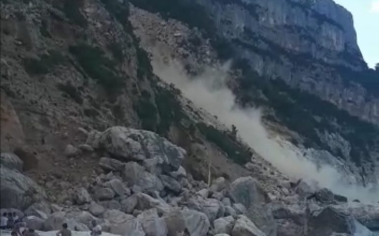 (VIDEO) Frana a nord di Cala Goloritzé, ecco le immagini