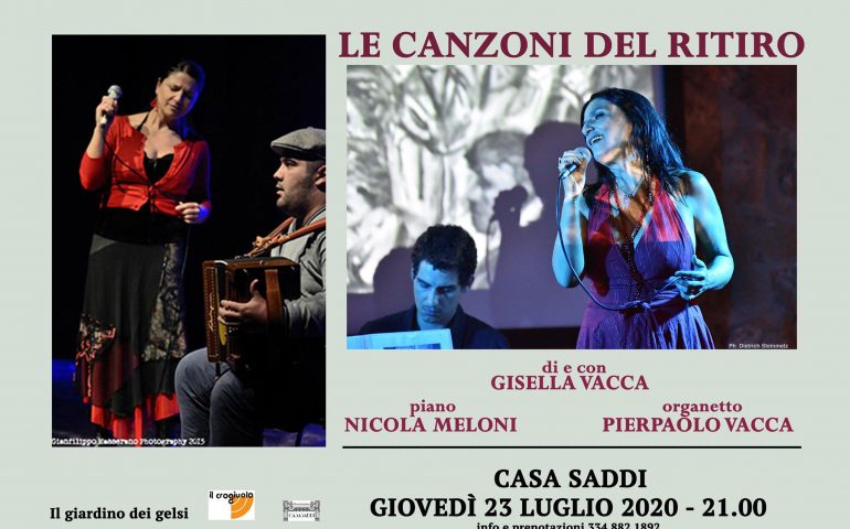 Pirri, domani a Casa Saddi “Le canzoni del ritiro”: il nuovo lavoro di Gisella Vacca