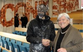 Nella foto Maria Del Zompo con Manu Invisible in un'immagine di qualche anno fa