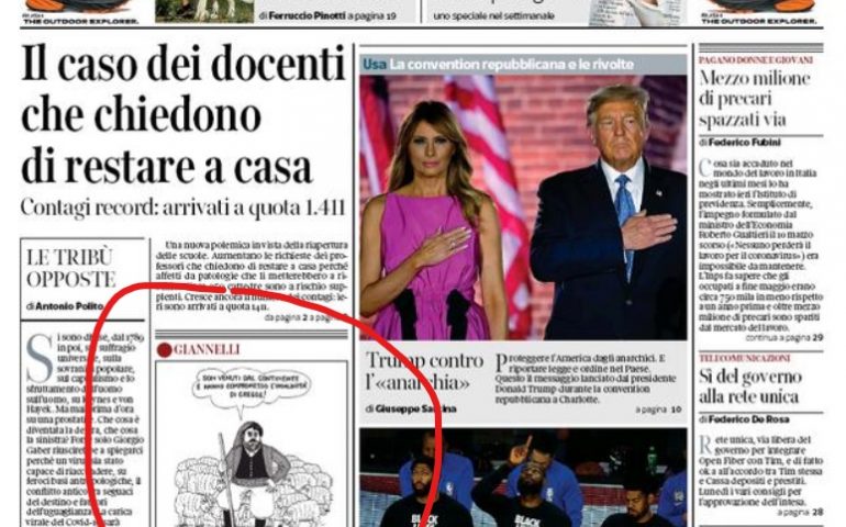 Il Corriere pubblica una vignetta ironica sull’immunità di gregge ed è subito polemica