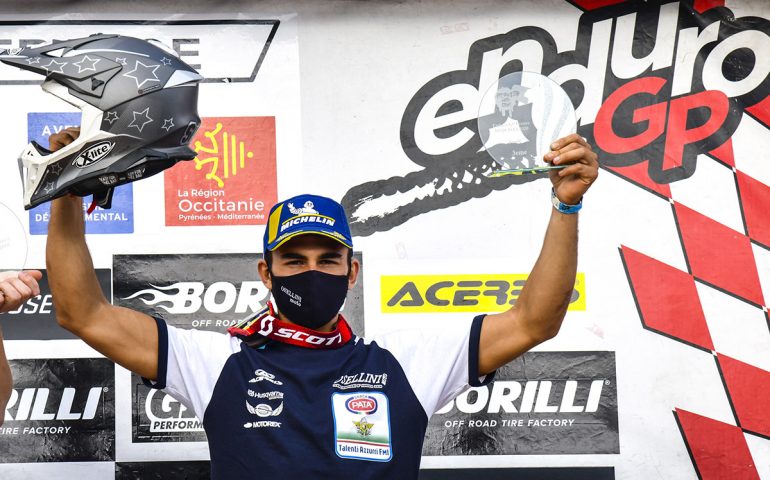 Mondiale di Enduro, una vittoria e un terzo posto nel Gp di Francia per Claudio Spanu
