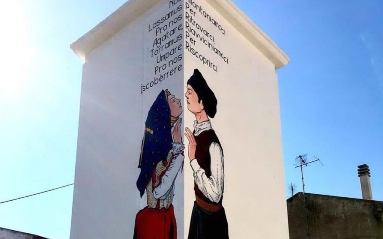 Ploaghe, una cabina elettrica con un magnifico nuovo murale