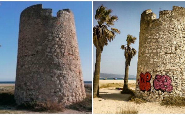 Cagliari, restaurata l’antica Torre Spagnola sulla spiaggia del Poetto