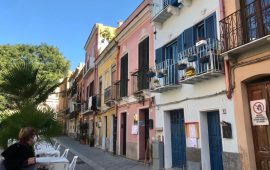 Le tipiche case del quartiere VIllanova a Cagliari