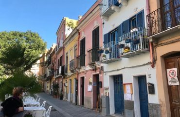 Le tipiche case del quartiere VIllanova a Cagliari