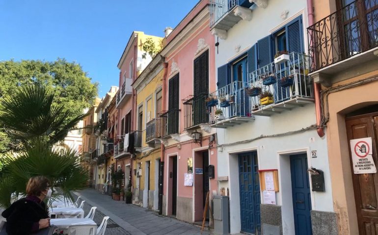 Le tipiche case del quartiere VIllanova a Cagliari