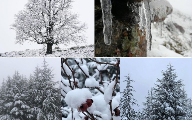 (FOTO) Sardegna di ghiaccio: la neve imbianca l’Isola e il freddo si fa “finalmente” sentire