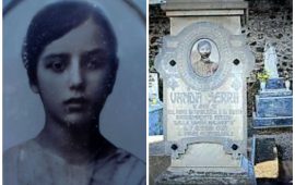 La piccola Vanda Serra e la lapide