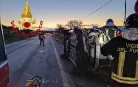 incidente-furgone-ozieri-vigili-del-fuoco