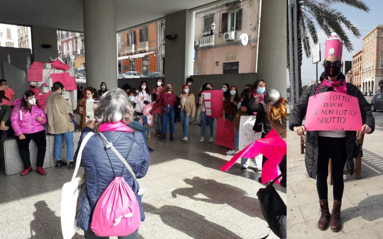 (VIDEO E FOTO) Le donne di ‘Non una di meno’ in piazza per l’8 marzo: “Se non lotto sbotto”