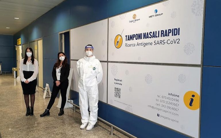 Aeroporto di Cagliari, attivi i test anche per i passeggeri in partenza