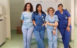 La dottoressa Barella con la sua equipe