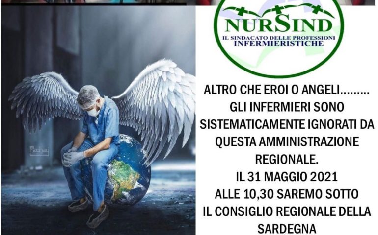 Nursind: protesta degli infermieri sardi, manifestazione sotto la Regione