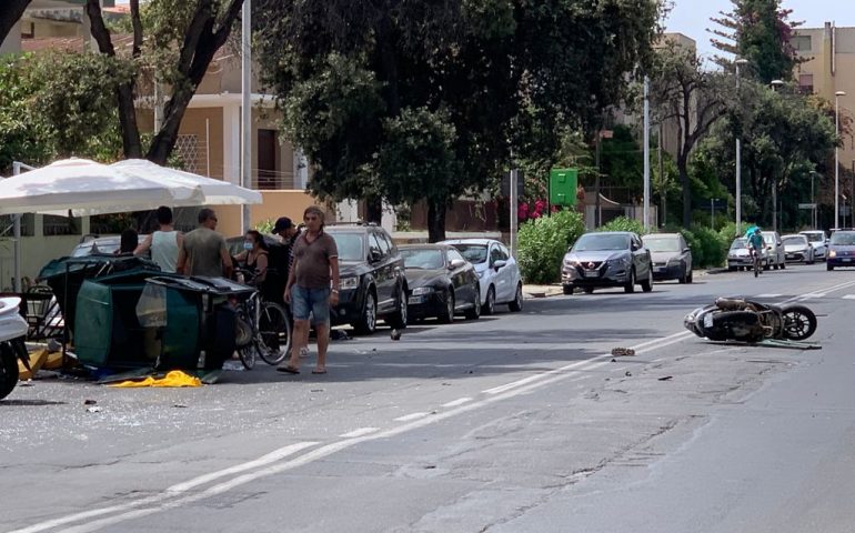 Quartu, in Viale Colombo scontro tra scooter e motocarrozzella: un ferito