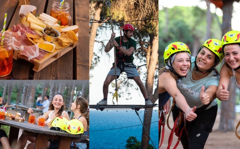 Pula, aperitivi “ad alta quota” ed emozioni sotto le stelle: l’Adventure Park apre in notturna