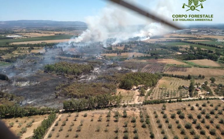 Le fiamme “divorano” la Sardegna: 13 incendi nelle ultime 24 ore, tre roghi spenti con i mezzi aerei