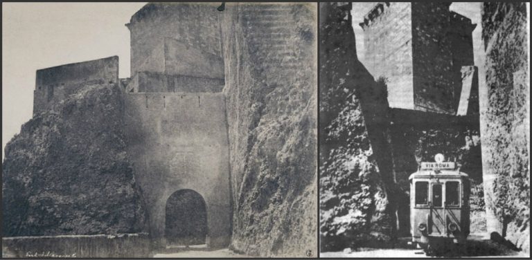 Lo sapevate? Nel 1912 la porta di San Pancrazio a Cagliari fu abbattuta per far passare il tram