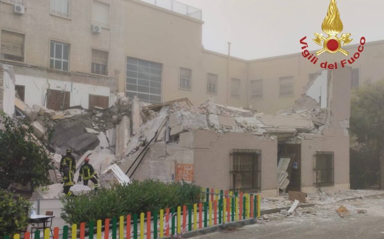 (FOTO) Crollo all’Università di Cagliari: esclusa ufficialmente la presenza di persone