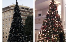 A Cagliari la magia degli alberi di Natale: tante foto e selfie ricordo