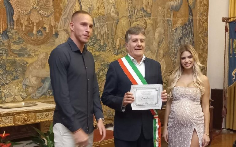 Cagliari, il portiere rossoblu Boris Radunovic sposa la sua Ivana