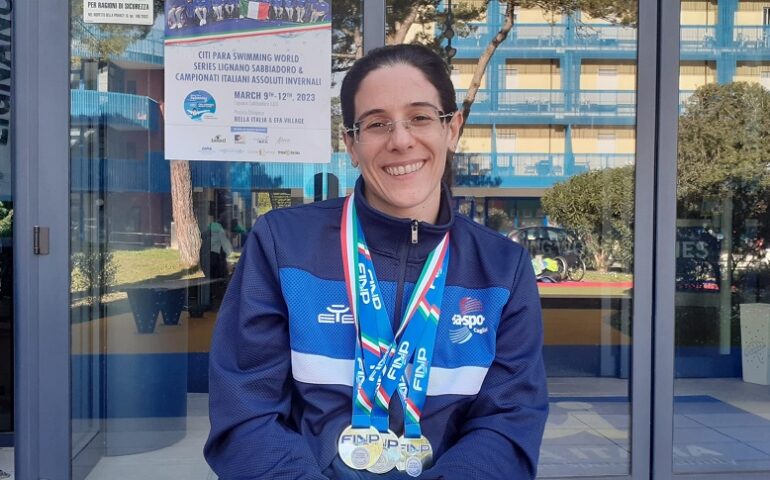 Due ori e un argento ai Campionati Italiani per la nuotatrice paralimpica Francesca Secci