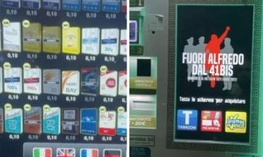 “Fuori Alfredo Cospito dal 41bis” e sigarette 10 cent: attacco hacker ai distributori automatici