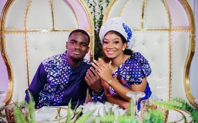 (FOTO) Il golden boy del Cagliari Zito Luvumbo sposa la sua Edi in Angola