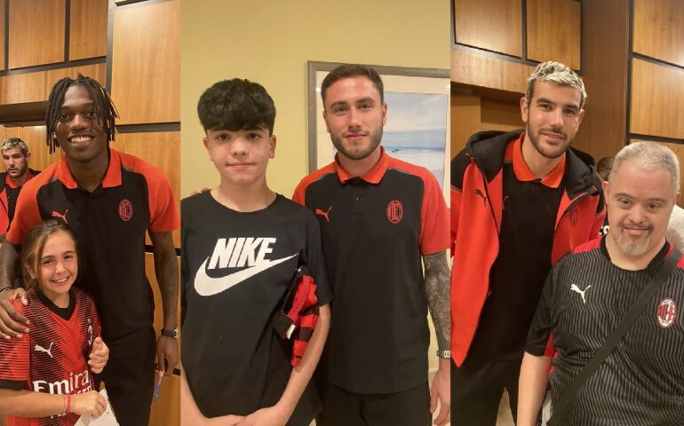 Emozione a Cagliari: i ragazzi dell’Associazione Charlibrown incontrano i campioni del Milan