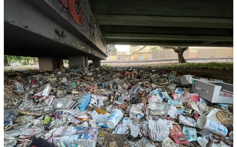 (FOTO) Cagliari, via Ferrara è divenuta una discarica: puzza, rifiuti, topi