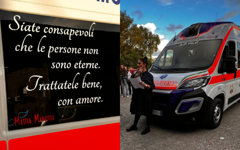 Un’ambulanza intitolata a Mattia Marotta, il 15enne di Carbonia morto un anno fa