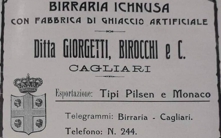 La Cagliari che non c’è più: il bellissimo biglietto da visita datato 1915 della Birraria Ichnusa