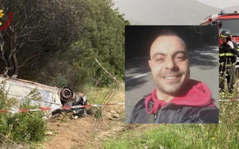 Maurizio Frigau, 38enne di Sinnai muore nella sua auto in fiamme, finita fuori strada