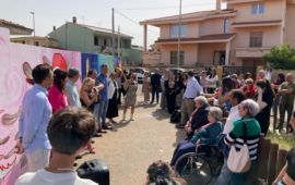 Cabras e i suoi giovani rendono omaggio a Michela Murgia con un murale