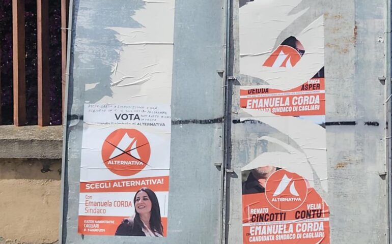 Cagliari, vandalizzati i manifesti di Emanuela Corda: “Evidentemente diamo molto fastidio”