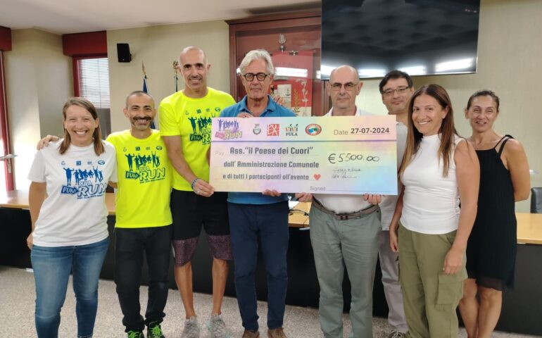 Donati oltre 5mila euro alla Cardiologia pediatrica del Brotzu: sono i fondi raccolti durante la “Pula Fun Run”