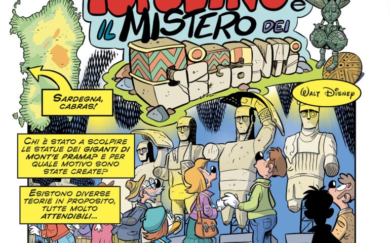 È in edicola Topolino dedicato al mistero dei Giganti di Mont’e Prama: storia creata da due autori sardi, Luca Usai e Bruno Enna