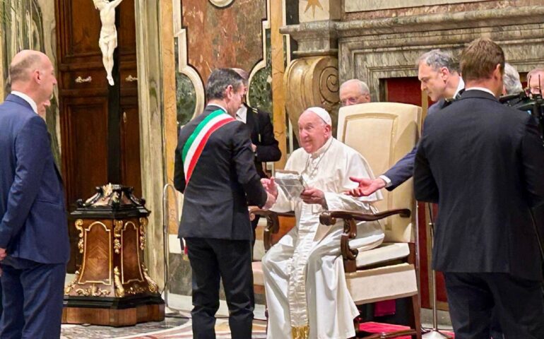 Il Sindaco Massimo Zedda in udienza da Papa Francesco