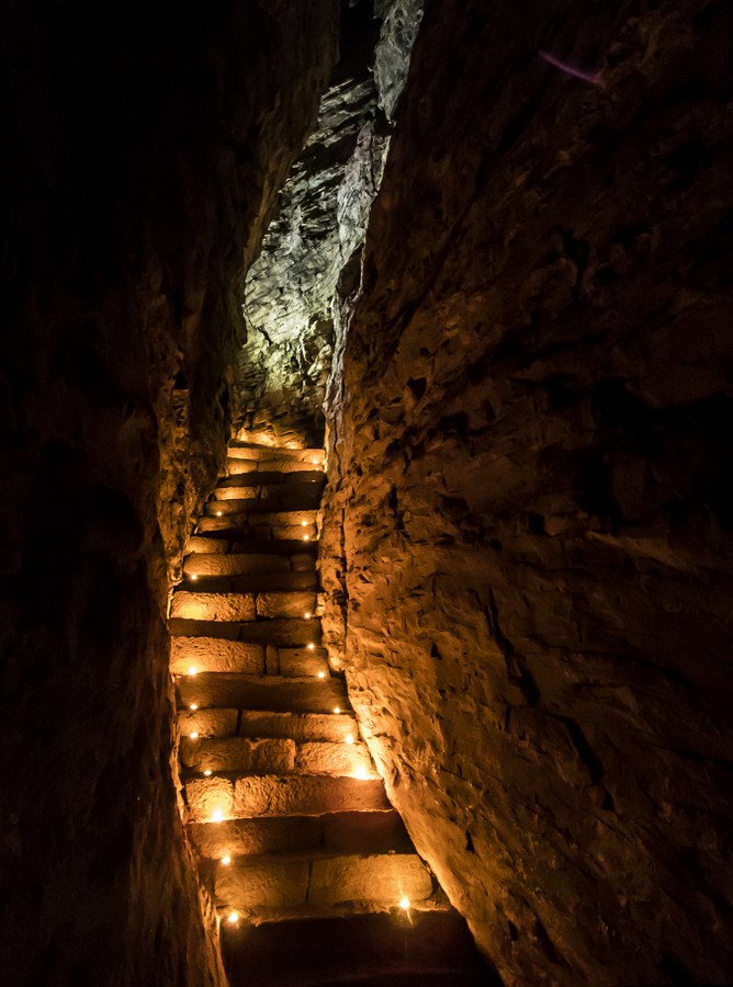La scalinata del tempio