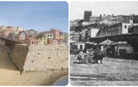 Le mura di Cagliari davanti al Porto e la ricostruzione grafica di Michele Dessì: ecco come si presentava la città sino al 1856