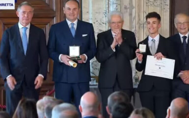 Serafini premiato da Mattarella