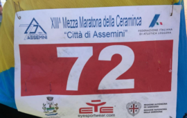 pettorale della maratona di assemini con errore