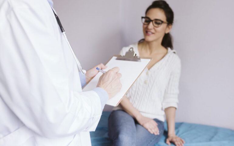 Paziente dal medico durante una visita