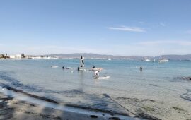 la spiaggia del poetto a Cagliari