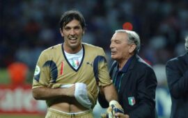 Buffon e Riva al Mondiale del 2006 vinto dall'Italia