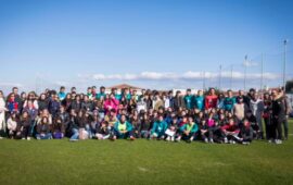 Cagliari calcio con studenti