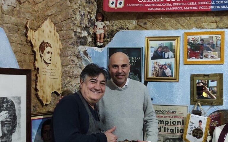 Giulini insieme al titolare Giacomo Deiana
