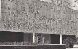 Costantino Nivola, Mutual of Hartford Insurance Company, Hartford, Connecticut, 1957. Architetti Sherwood, Mills e Smith